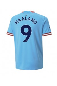 Manchester City Erling Haaland #9 Fotballdrakt Hjemme Klær 2022-23 Korte ermer